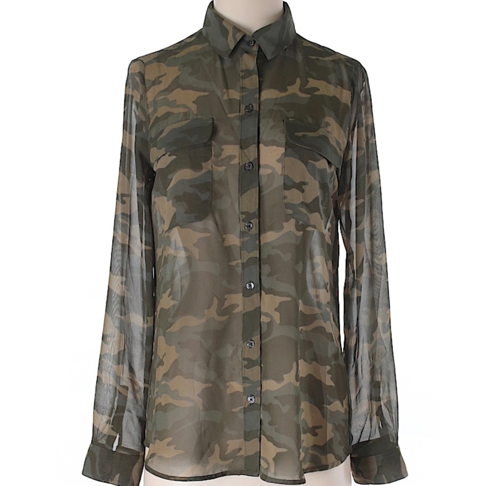 Old Navy Sheer Button Down Shirt Size Small
